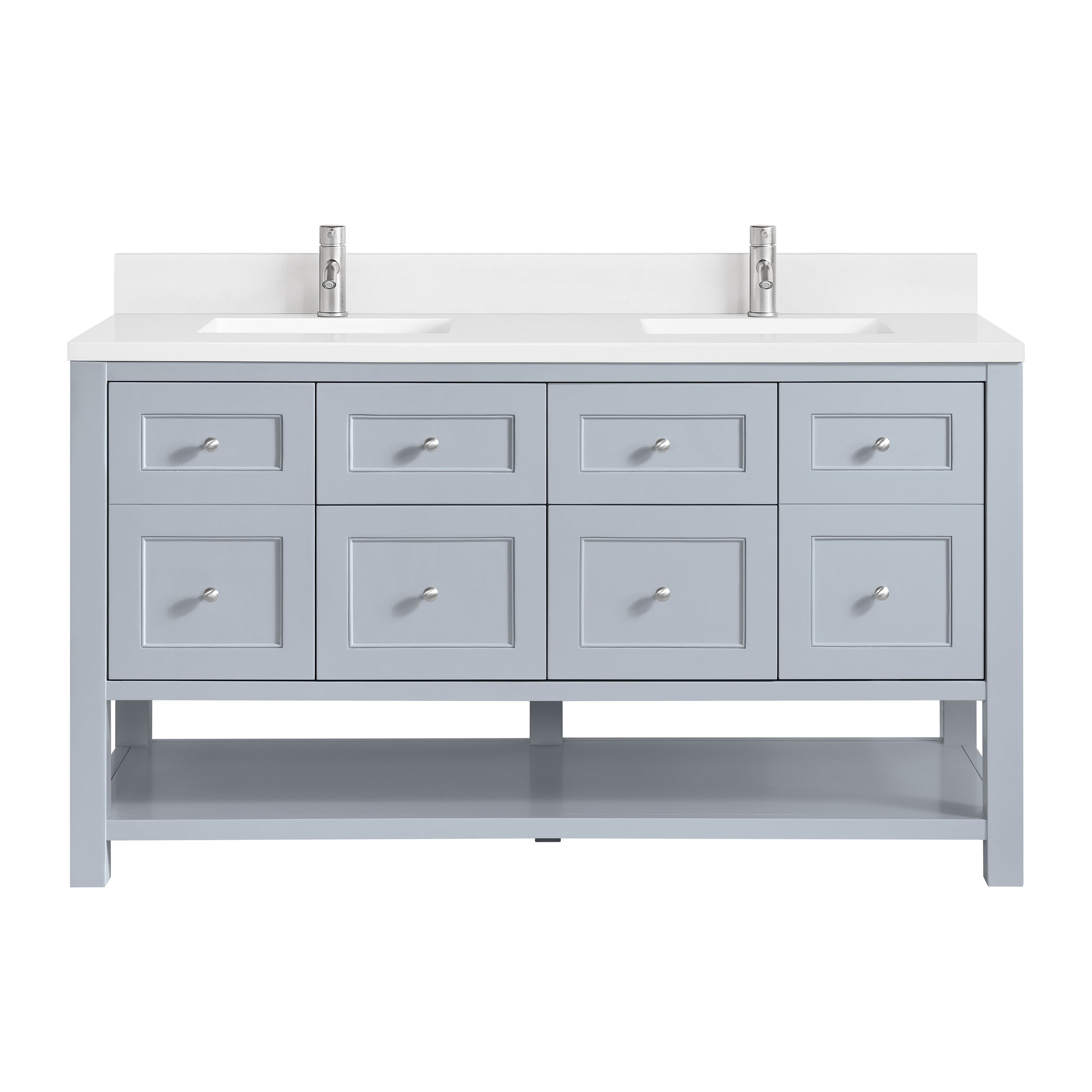James Martin Breckenridge 60" Double Bathroom Vanity, Serenity Blue, view 38