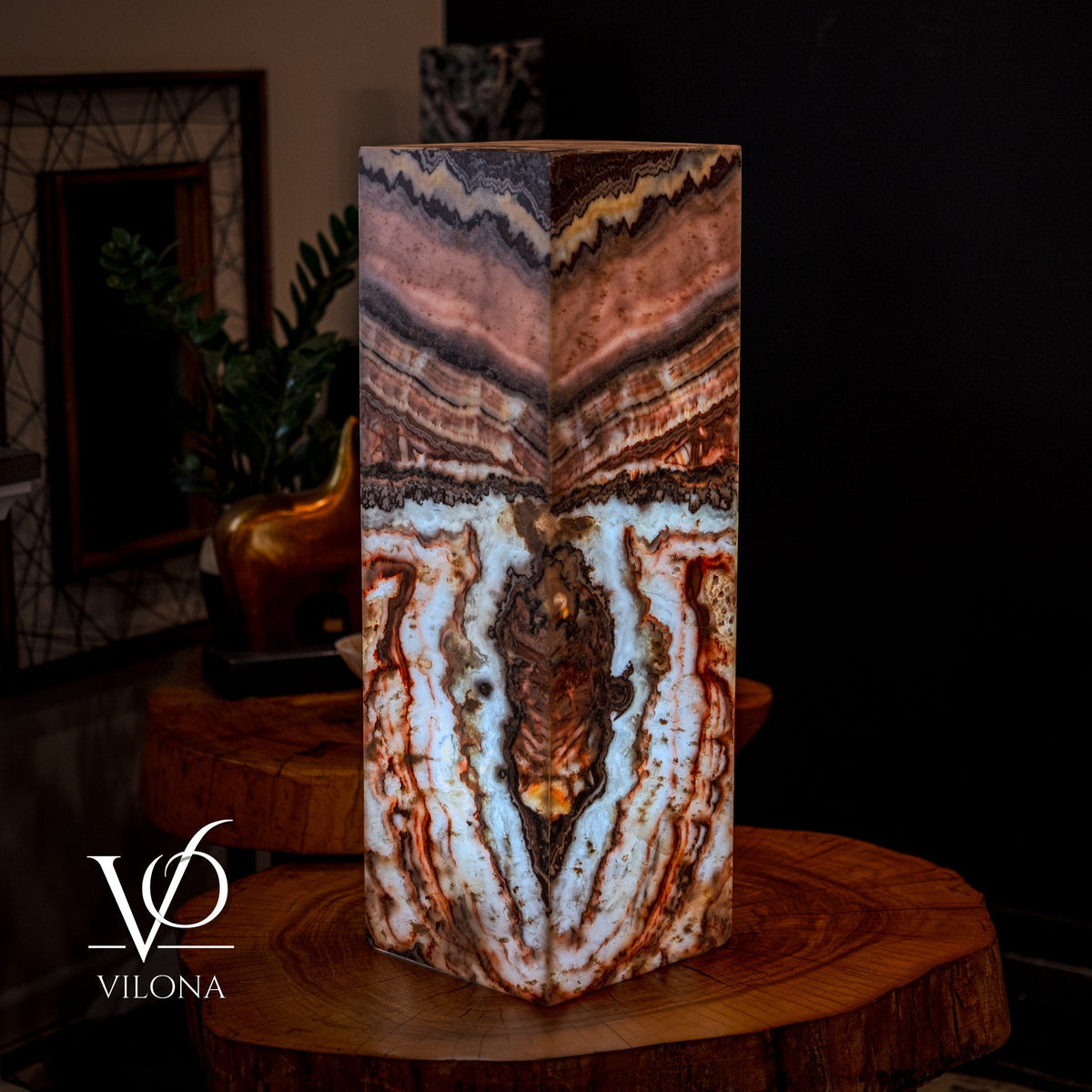 Rosa Onyx Floor Lamp - Small - 35.5"H x 12"W - Square - #5, photo 6 of 10