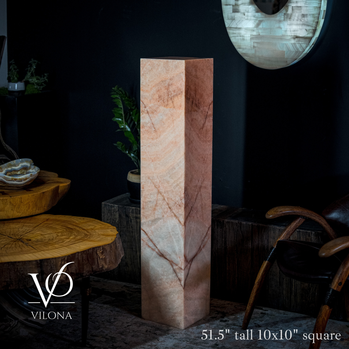 Rosa Onyx Floor Lamp - Medium - 51.5"H x 10"W - Square - #6, photo 7 of 7