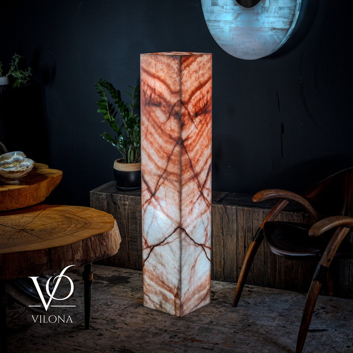 Rosa Onyx Floor Lamp - Medium - 51.5"H x 10"W - Square - #6, photo 2 of 7
