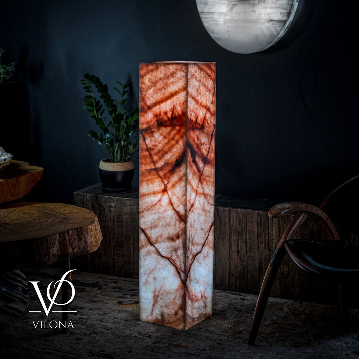 Rosa Onyx Floor Lamp - Medium - 47.5"H x 10"W - Square - #7, photo 5 of 6