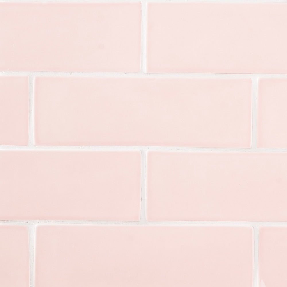 Blush Glossy Subway Ceramic Tiles 3x9 Ceramic Glossy 3x9 Tiles — 2