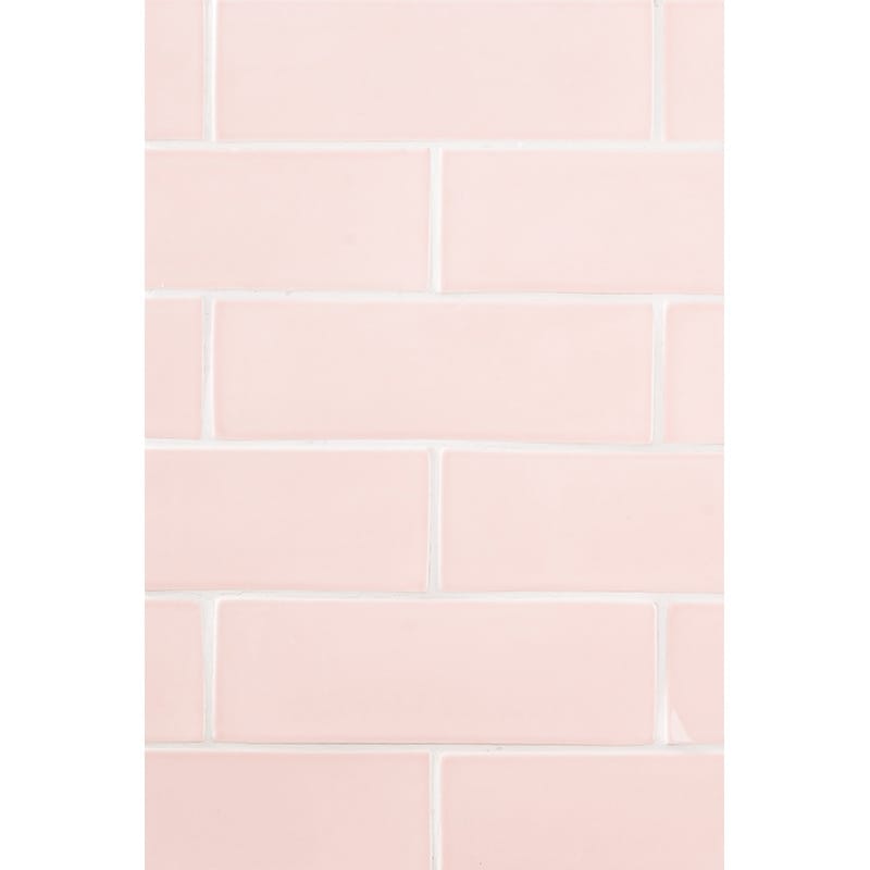 Blush Glossy Subway Ceramic Tiles 3x9 Ceramic Glossy 3x9 Tiles
