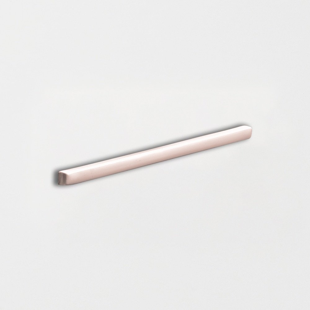 Blush Glossy Edge Trim Ceramic Moldings 3/8x6 Ceramic Glossy 2x6 Moldings
