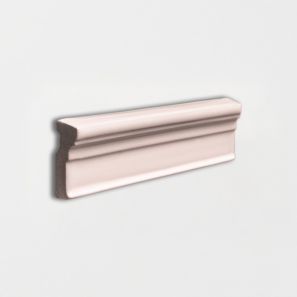 Blush Glossy Ogee Trim Ceramic Moldings 2x6 Ceramic Glossy 2x6 Moldings