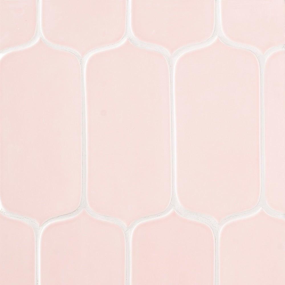 Blush Glossy Tear Field Ceramic Tiles 3 5/8x8 Ceramic Glossy 4x8 Tiles — 2
