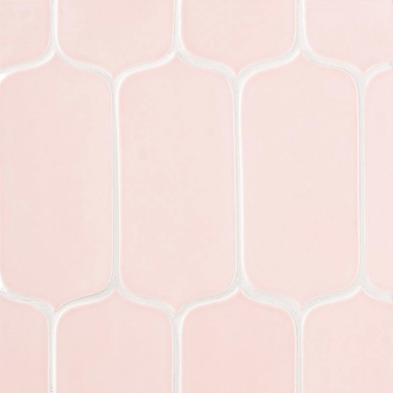 Blush Glossy Tear Field Ceramic Tiles 3 5/8x8 Ceramic Glossy 4x8 Tiles — 2