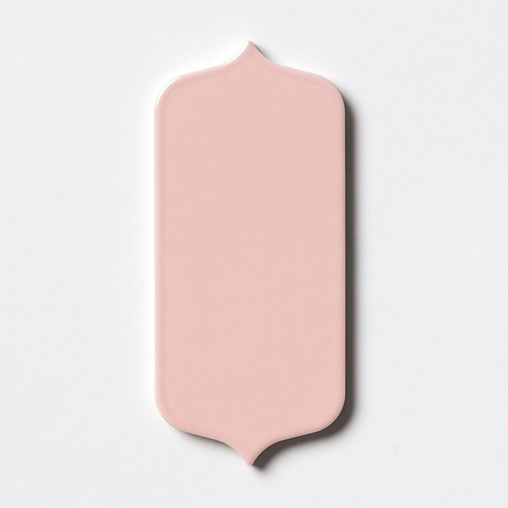Blush Glossy Tear Field Ceramic Tiles 3 5/8x8 Ceramic Glossy 4x8 Tiles