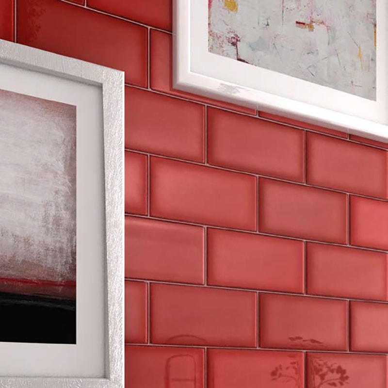 Rosso Glossy Ceramic Tiles 4x8 Ceramic Glossy 4x8 Tiles — 2