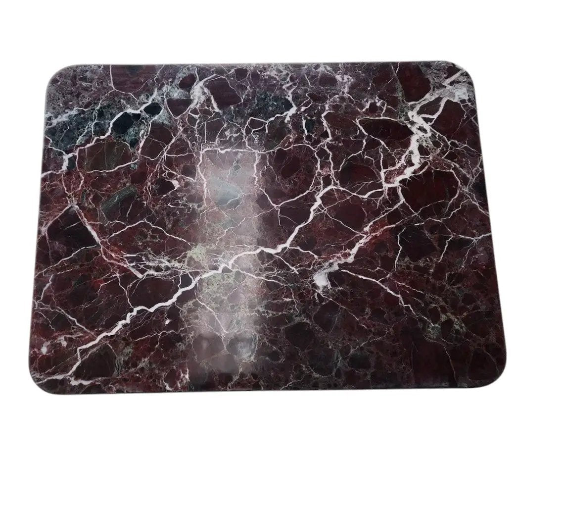 Rosso Levanto Marble Coffee Table - Polished Natural Stone Finish 24 x 31.5 x 16 by GobekDesign