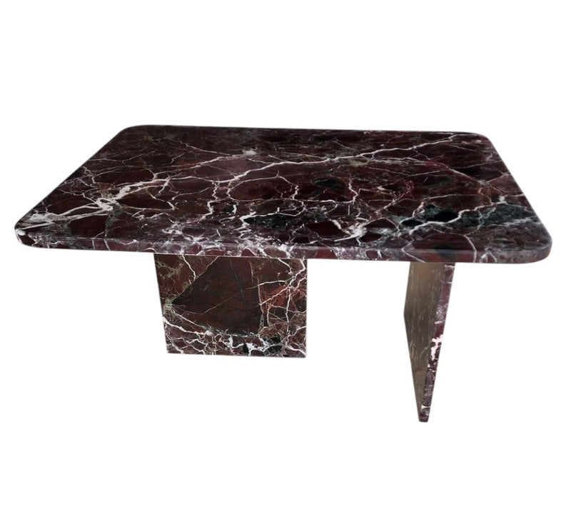 Rosso Levanto Marble Design Coffee Table Polished (W)24" (L)31.5" (H)16" by GobekDesign