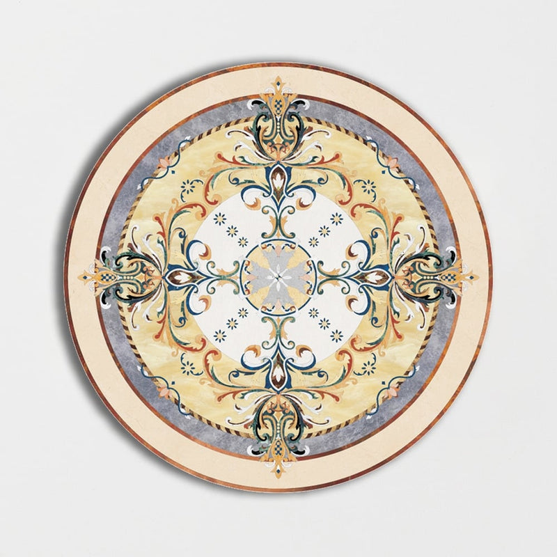 Round Aluminum Backed Multi Finish Geneva Marble Medallions 48 Marble Multi Finish 48x48 Medallions