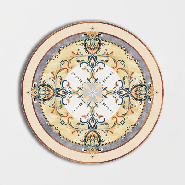 Round Aluminum Backed Multi Finish Geneva Marble Medallions 60