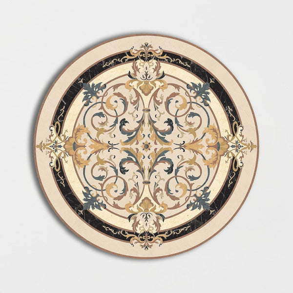 Round Aluminum Backed Multi Finish Lucerne Marble Medallions 48