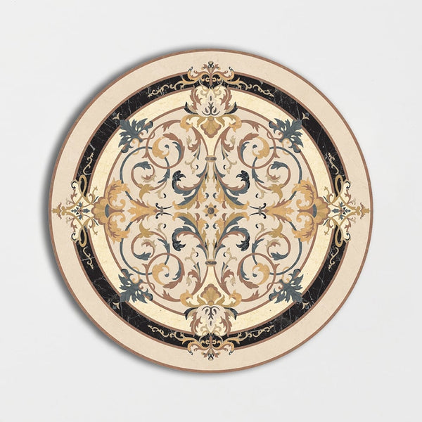 Round Aluminum Backed Multi Finish Lucerne Marble Medallions 60