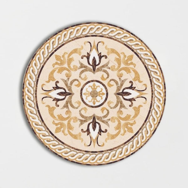 Round Aluminum Backed Multi Finish Madison Marble Medallions 48