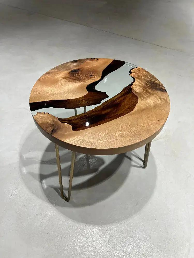 Round Side - End - Accent Table with Straight Edge | Voronoi, photo 8 of 8