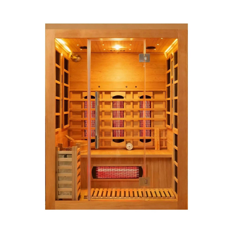 Rövia Aurora 3-Person Indoor Hybrid Sauna Room With Infrared And 4.5KW Steam Heater [Made-To-Order] (SAK41592) by SAKSBY WHOLESALE