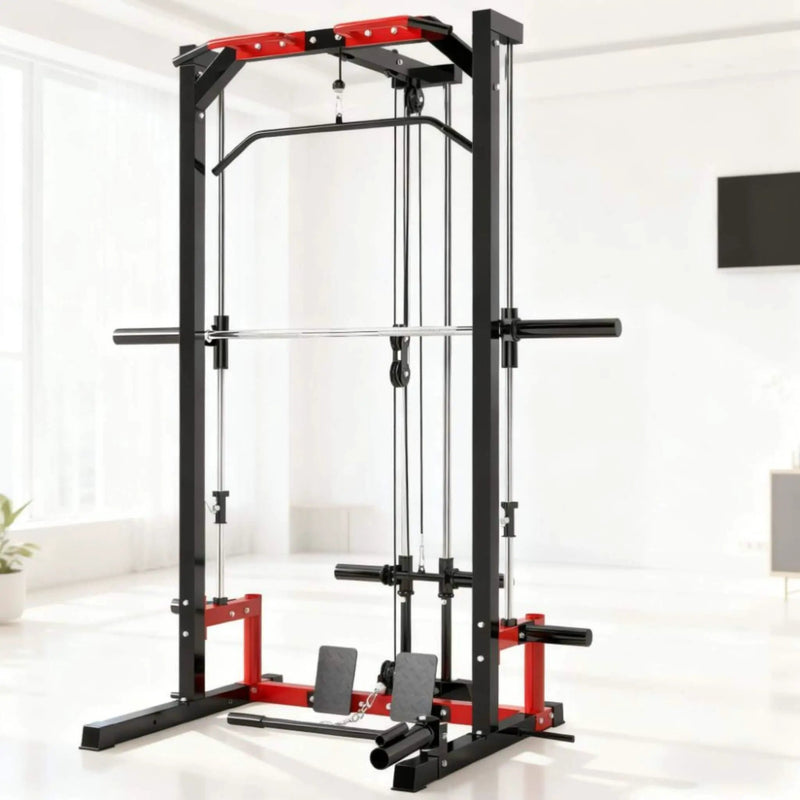 Rovix All-In-One Home Gym Squat Rack With Pull Up And Lat System (SAK95431) by SAKSBY WHOLESALE