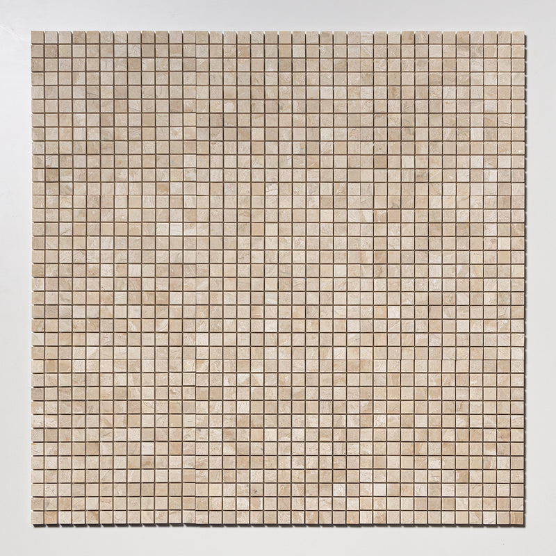 Royal Beige Honed 1x1 Marble Mosaics 12x12 Marble Honed 12x12 Mosaics — 1
