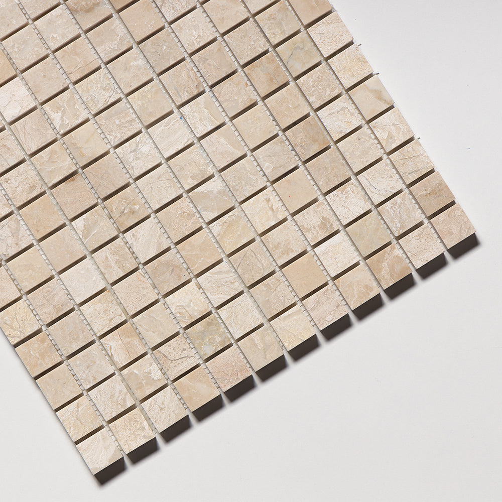 Royal Beige Honed 1x1 Marble Mosaics 12x12 Marble Honed 12x12 Mosaics — 3