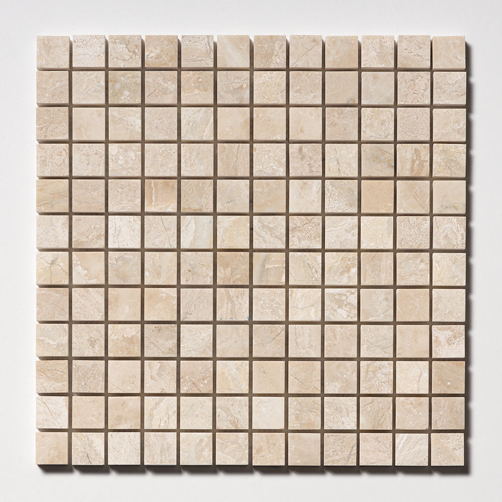 Royal Beige Honed 1x1 Marble Mosaics 12x12 Marble Honed 12x12 Mosaics
