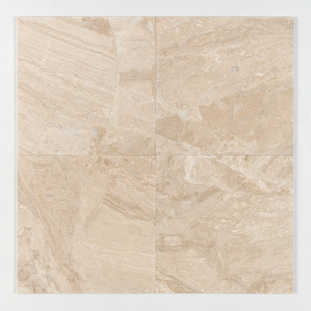 Royal Beige Honed Marble Tiles 18x18 Marble Honed 18x18 Tiles — 1