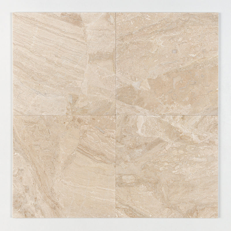 Royal Beige Honed Marble Tiles 18x18 Marble Honed 18x18 Tiles — 1