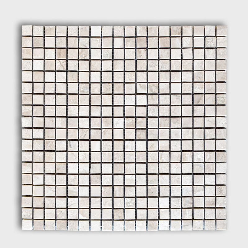 Royal Beige Honed 5/8x5/8 Marble Mosaics 12x12 Marble Honed 12x12 Mosaics