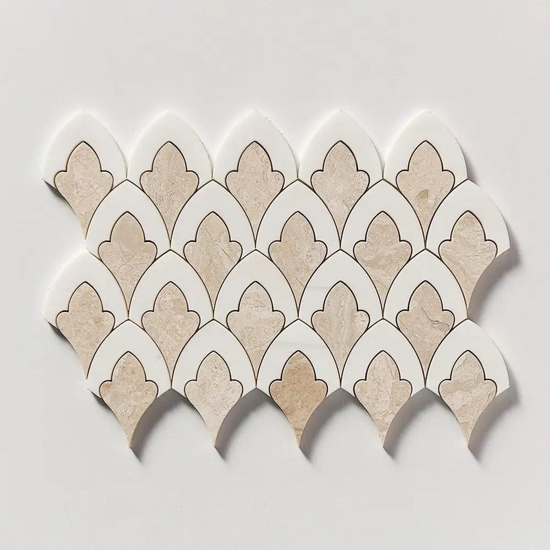 Royal Beige Multi Finish Sophia Marble Mosaics 8 3/4x13 1/2
