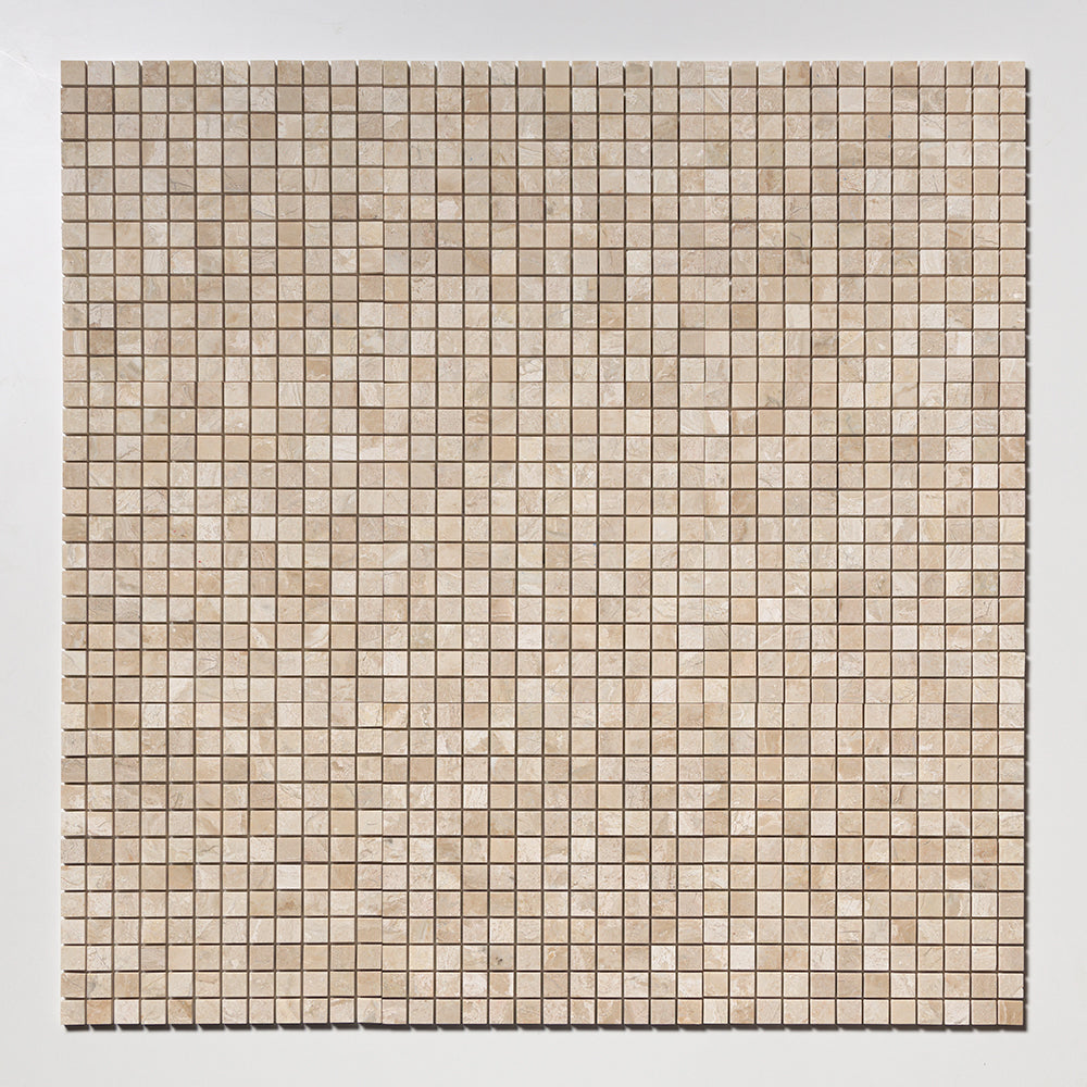 Royal Beige Polished 1x1 Marble Mosaics 12x12 Marble Polished 12x12 Mosaics — 1