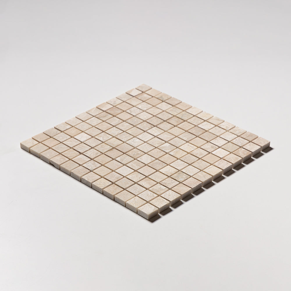 Royal Beige Polished 1x1 Marble Mosaics 12x12 Marble Polished 12x12 Mosaics — 2