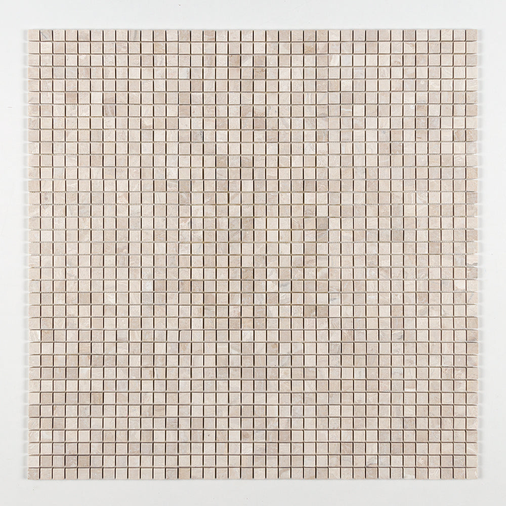 Royal Beige Tumbled 1x1 Marble Mosaics 12x12 Marble Tumbled 12x12 Mosaics — 1