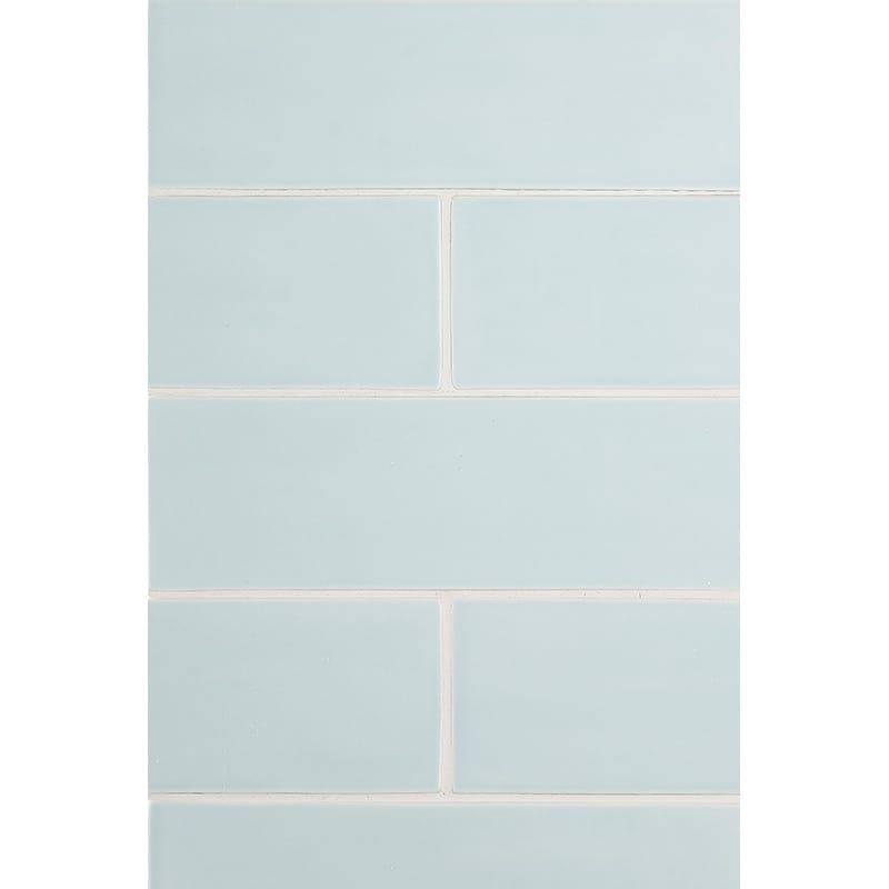Seafoam Glossy Subway Ceramic Tiles 4x12 Ceramic Glossy 4x12 Tiles