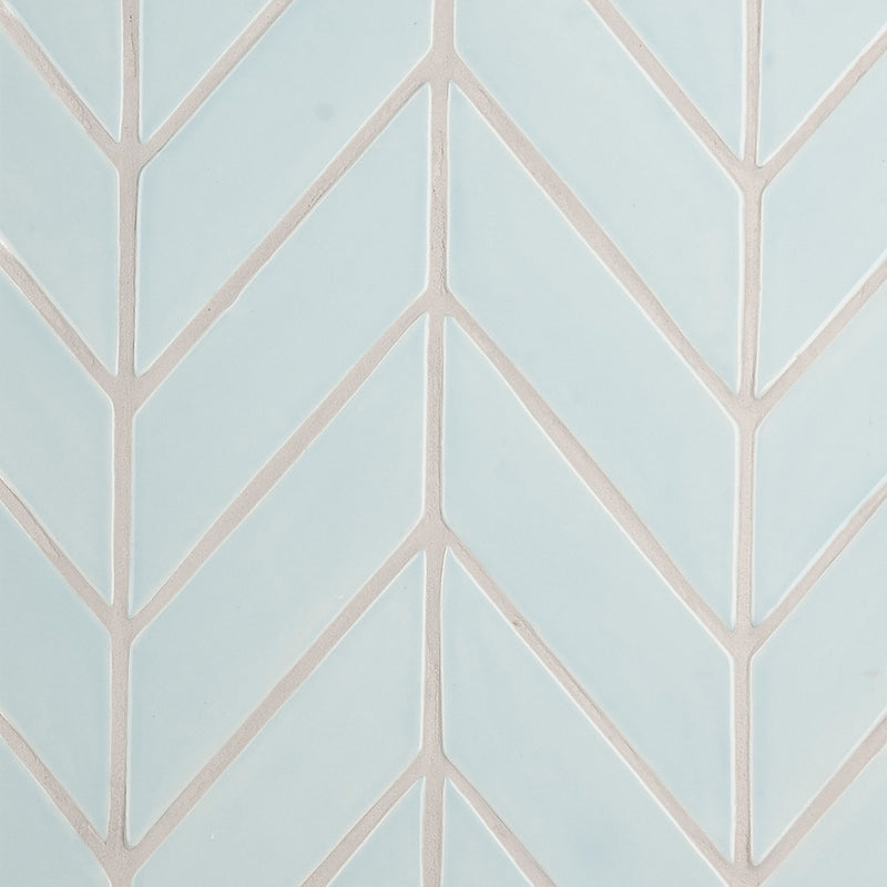 Seafoam Glossy Chevron Ceramic Tiles 2x6 Ceramic Glossy 2x6 Tiles — 2