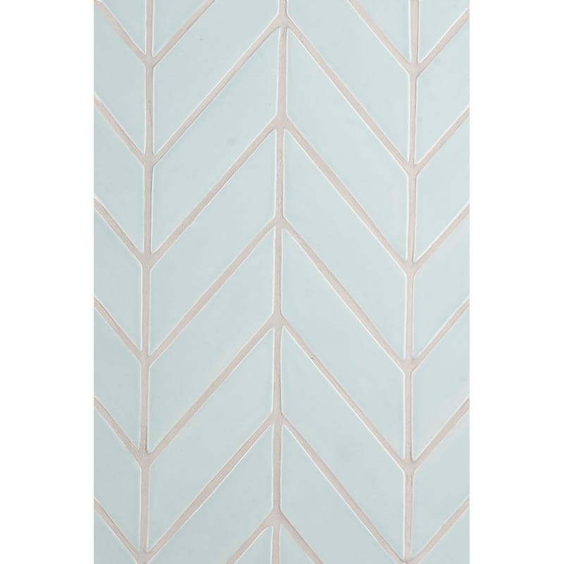 Seafoam Glossy Chevron Ceramic Tiles 2x6 Ceramic Glossy 2x6 Tiles