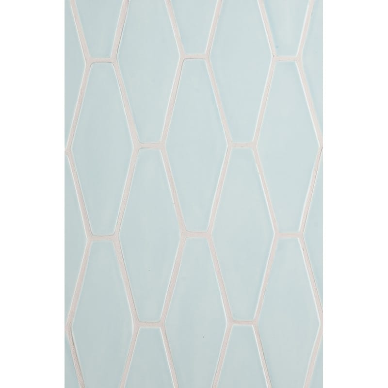 Seafoam Glossy Longest Hexagon Ceramic Tiles 3x7 7/8 Ceramic Glossy 4x8 Tiles