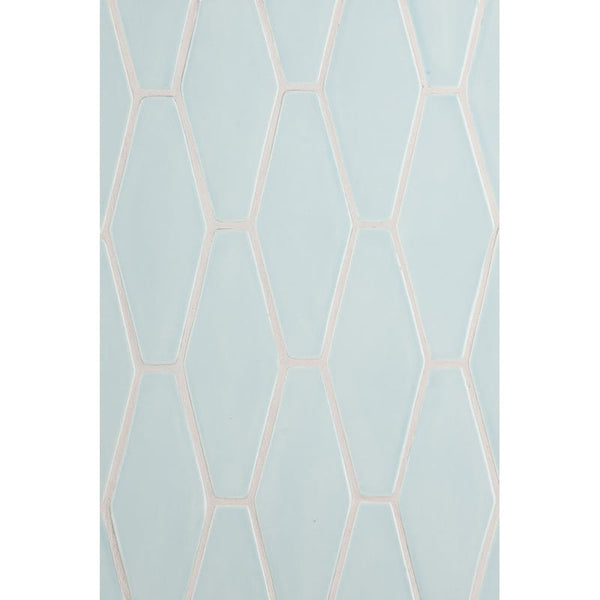 Seafoam Glossy Longest Hexagon Ceramic Tiles 3x7 7/8