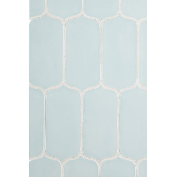 Seafoam Glossy Tear Field Ceramic Tiles 3 5/8x8