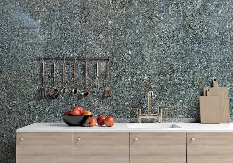 Royal Blue Polished Granite Slab Random room scene 2