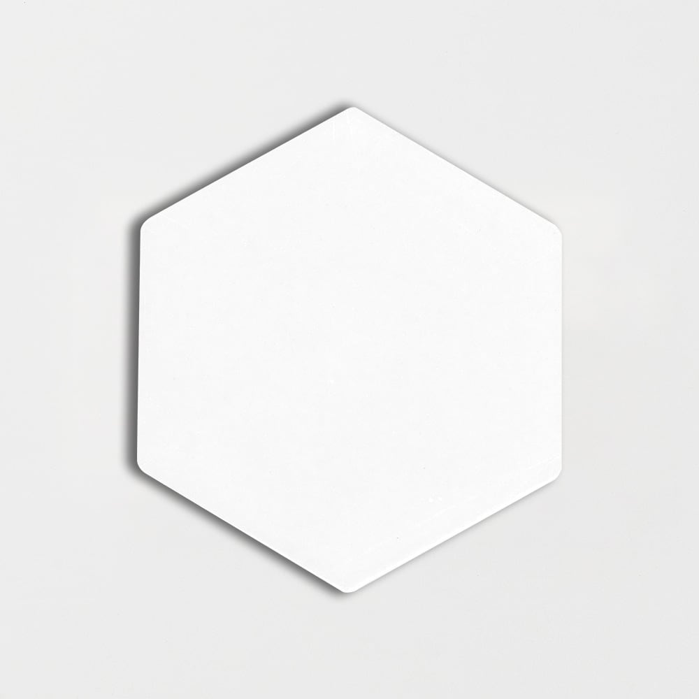 Royal Whi Glo Hexagon 5 0.146sf Ceramic Glossy 6x6 Tiles
