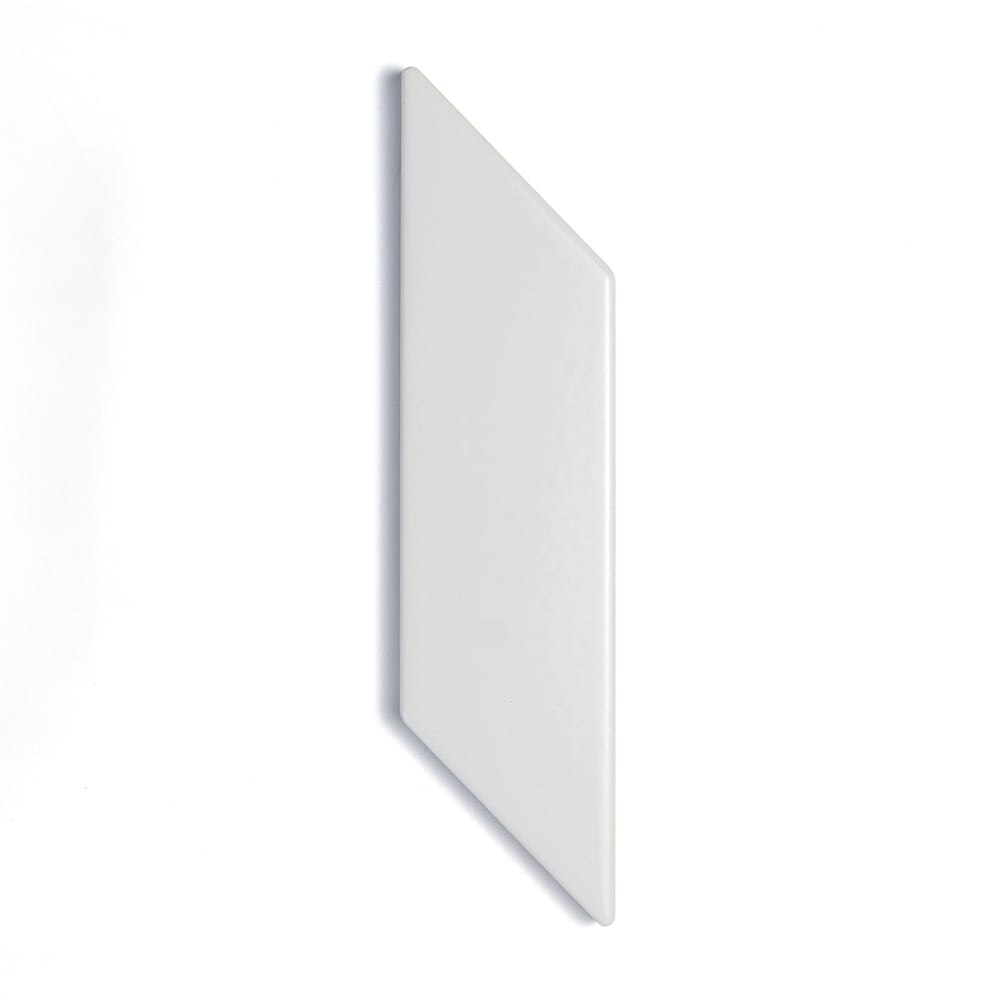 Royal White Glossy Base Trim Ceramic Moldings 4 3/16x6 Ceramic Glossy 6x6 Moldings