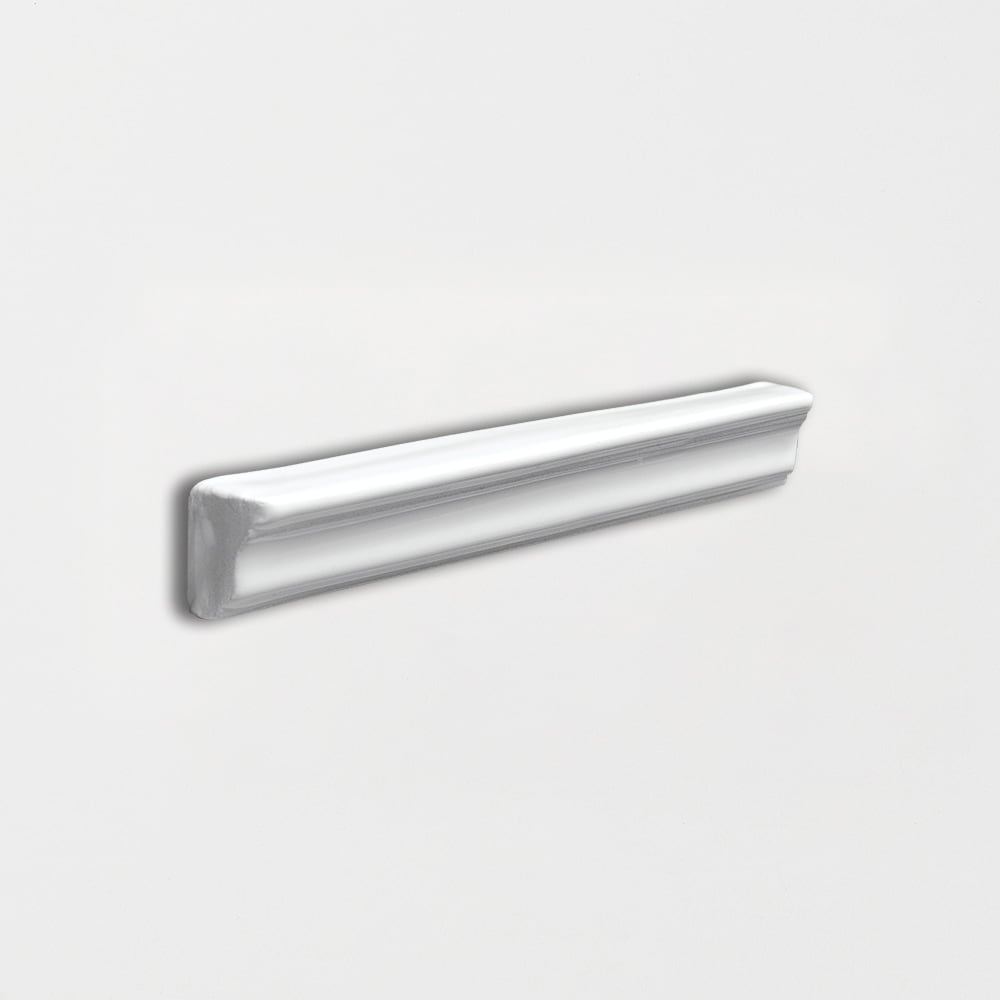 Royal White Glossy Finish Trim 1x6 Ceramic Glossy 2x8 Moldings