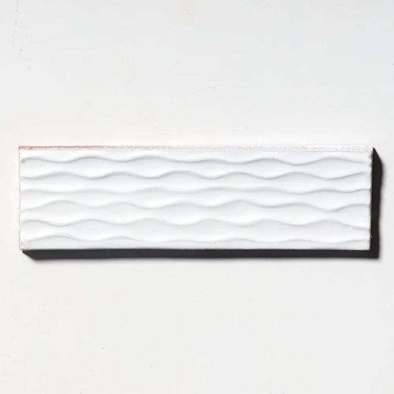 Royal White Rivulet Glo 2 1/4x7 7/8x3/8 by Stonetiledepot