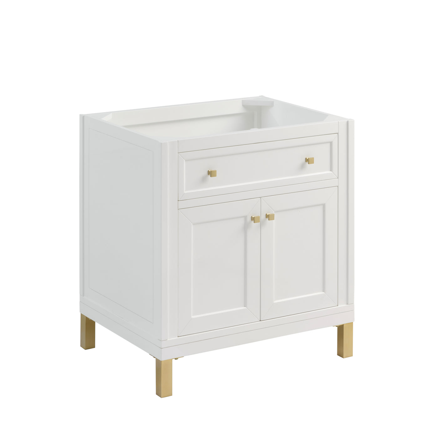 James Martin Chicago 30" Single Bathroom Vanity, Glossy White, view 14