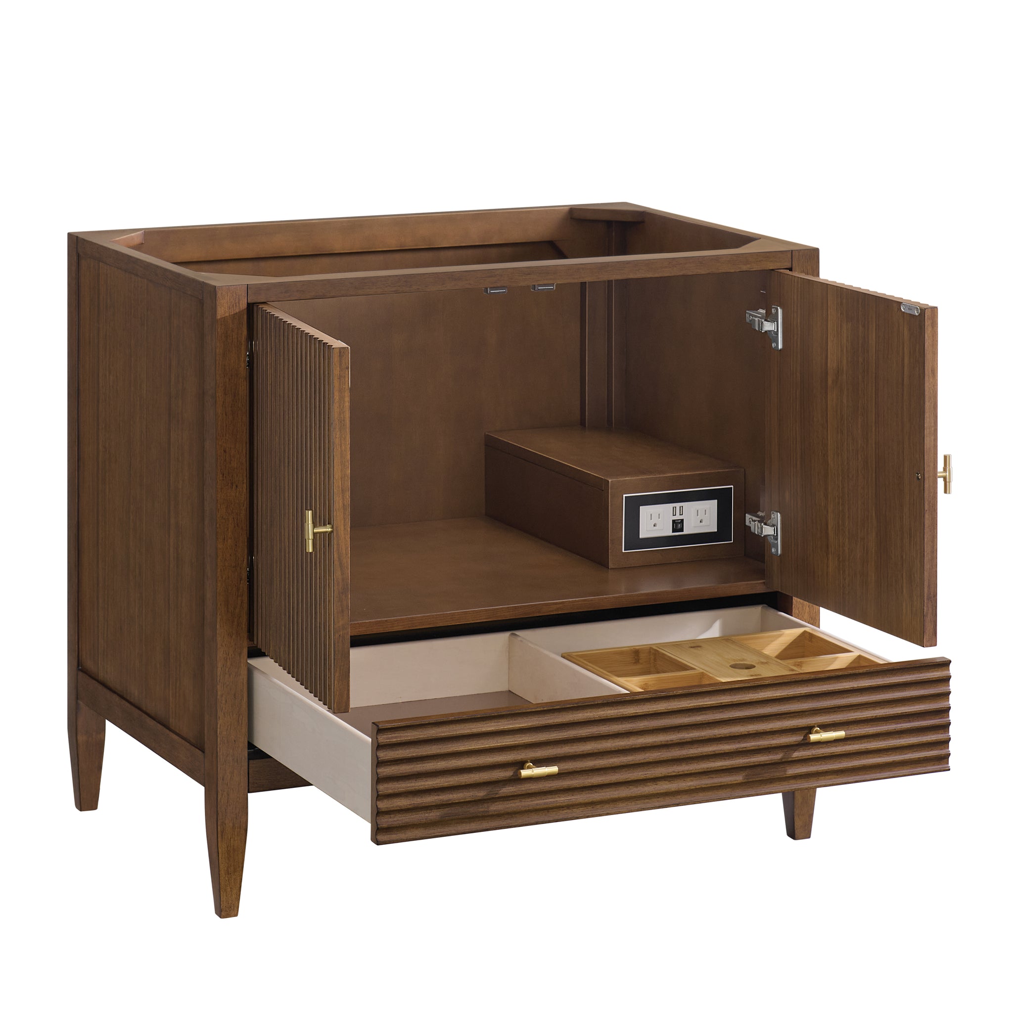 James Martin Myrrin 36" Single Bathroom Vanity, Mid-Century Walnut, view 22