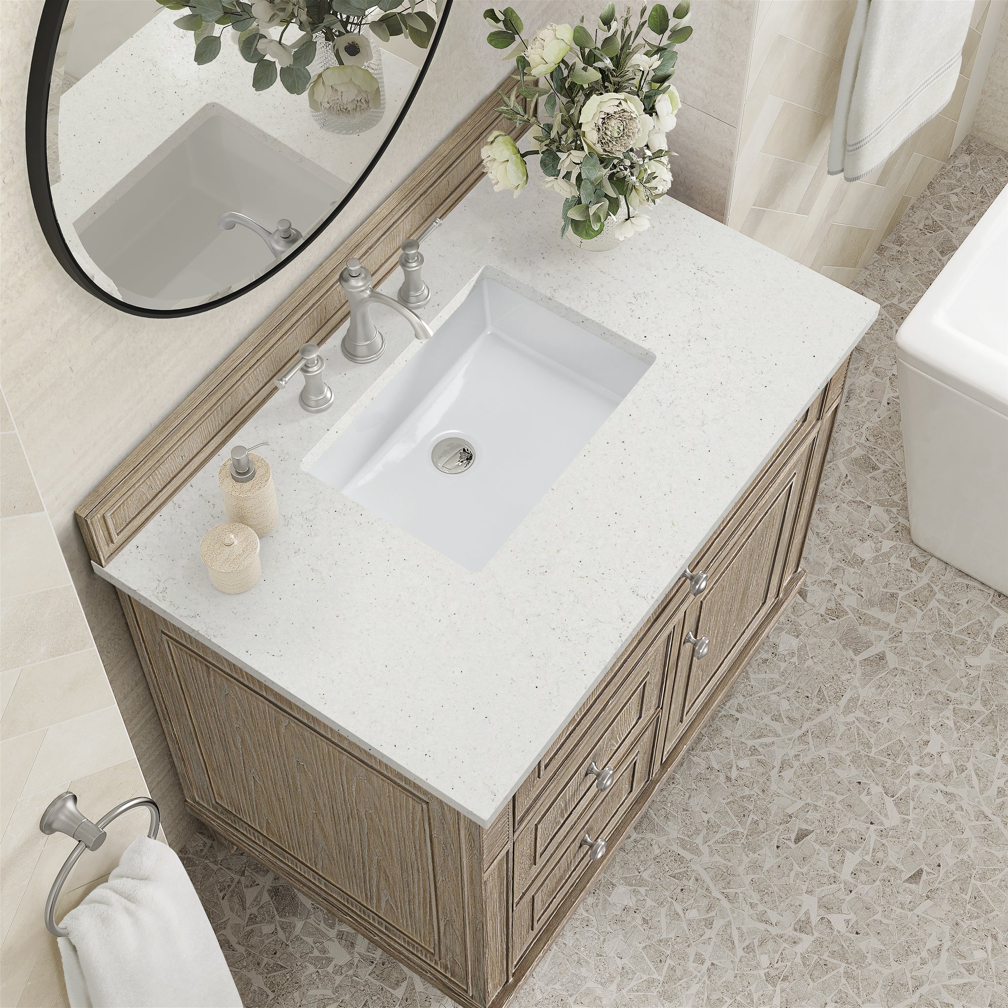 James Martin Lorelai 36" Single Bathroom Vanity, Whitewashed Oak, view 28