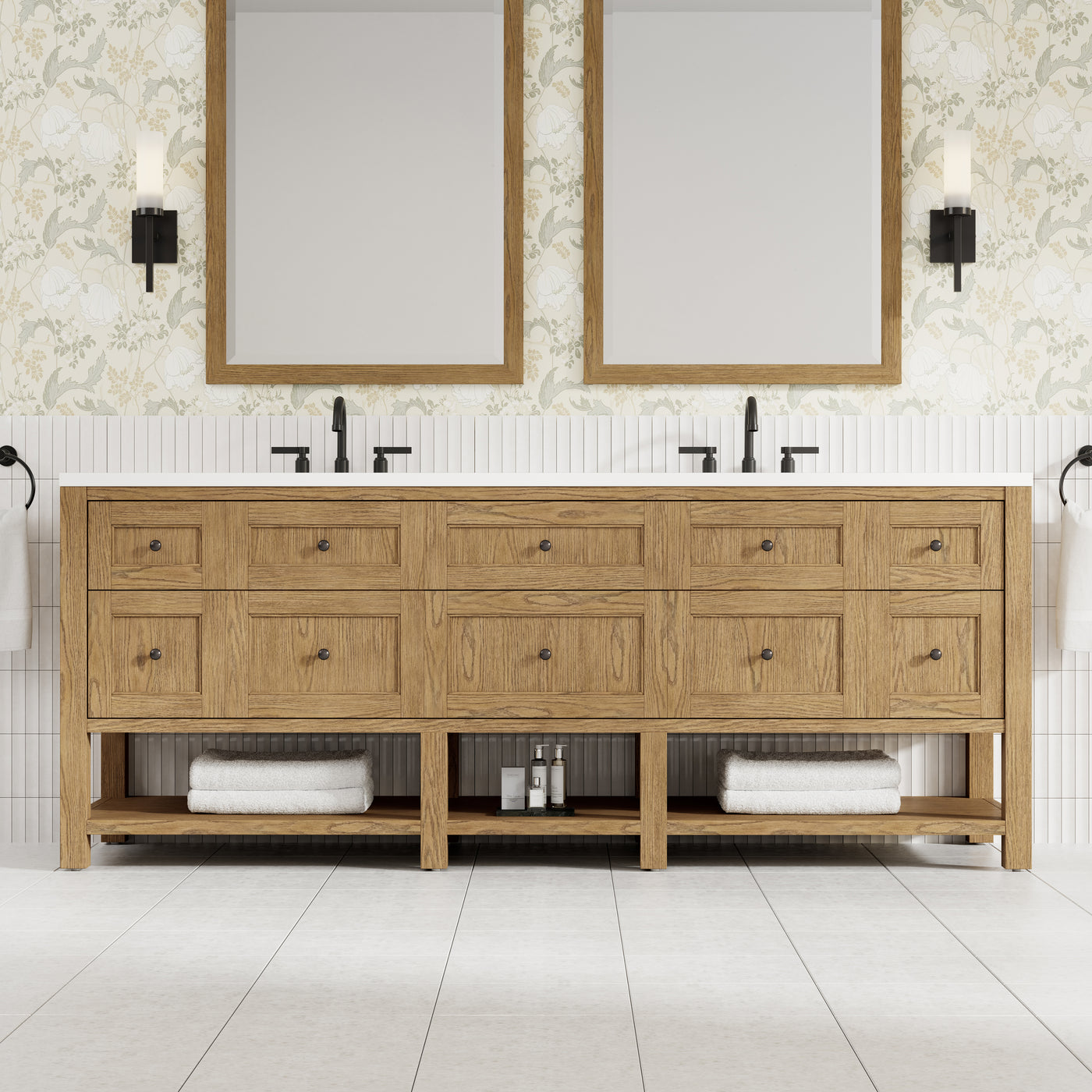 James Martin Breckenridge 84" Double Bathroom Vanity, Light Natural Oak, view 14