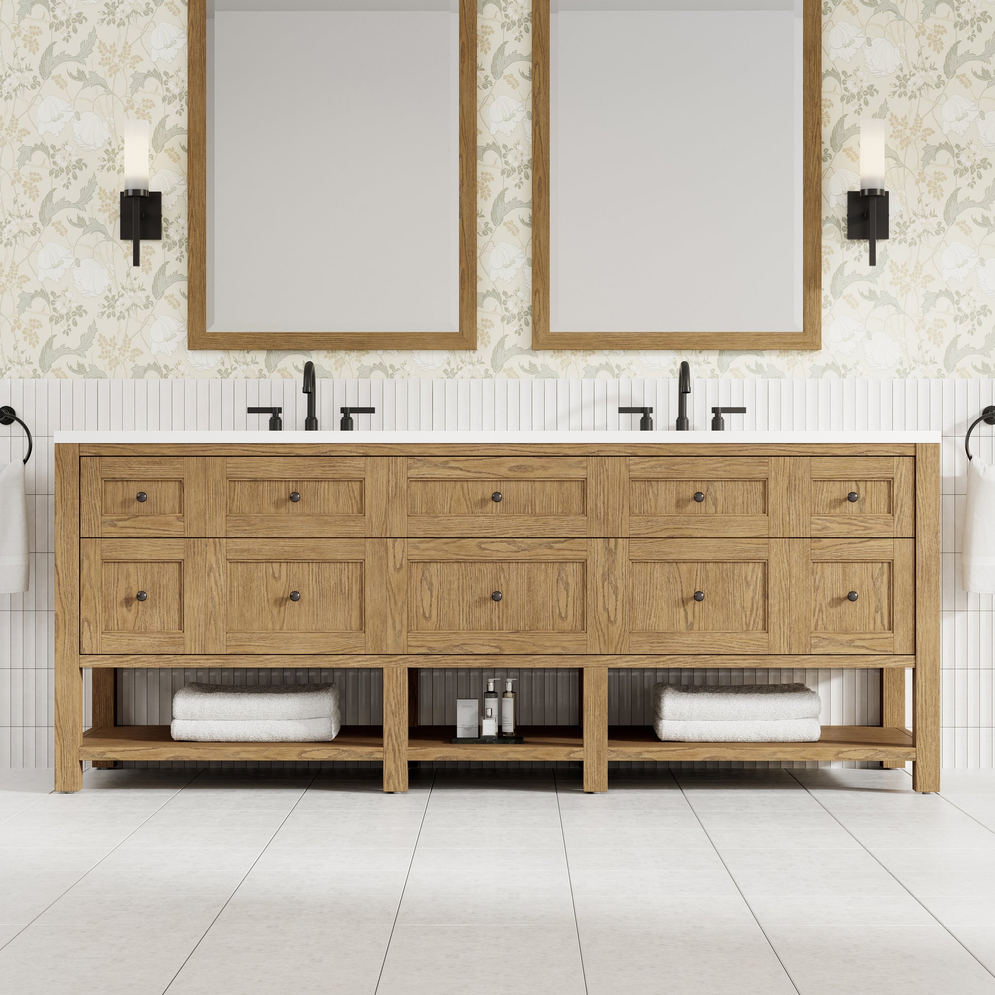 James Martin Breckenridge 84" Double Bathroom Vanity, Light Natural Oak, view 14
