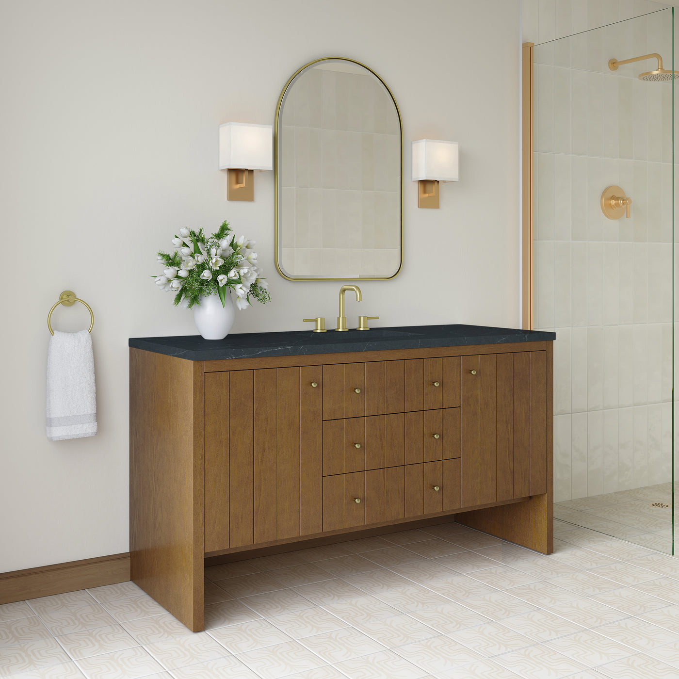 James Martin Hudson 60" Single Bathroom Vanity, Honey Oak, view 38